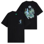 Flâneur Festival Map T-shirt Zwart