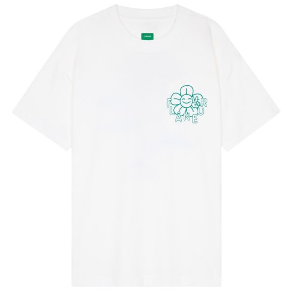 Flâneur Happy Flower T-shirt Wit
