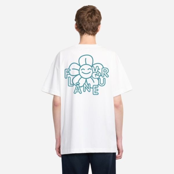 Flâneur Happy Flower T-shirt Wit