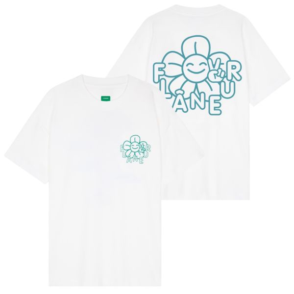 Flâneur Happy Flower T-shirt Wit