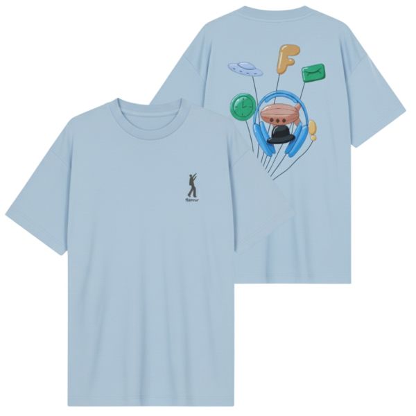 Flâneur Inflatables T-shirt Licht Blauw