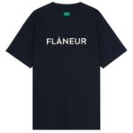 Flâneur Printed Logo T-shirt Navy
