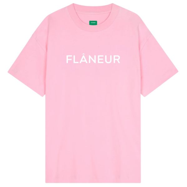Flâneur Printed Logo T-shirt Roze