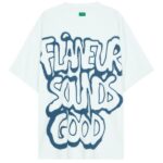 Flâneur Sounds Good Spray T-shirt Licht Blauw