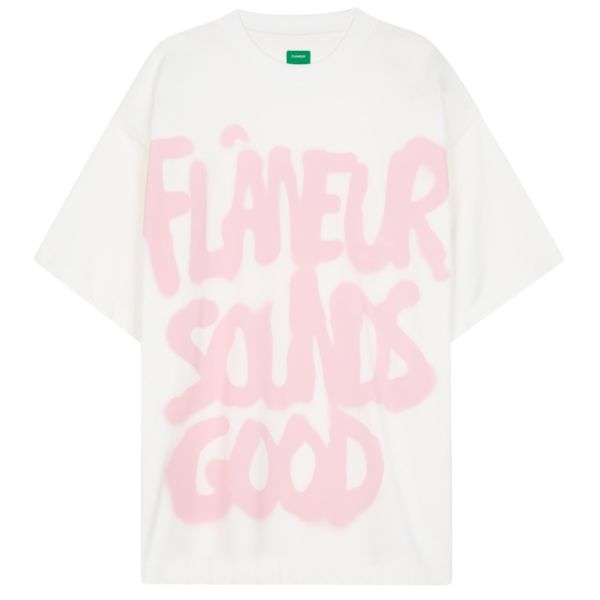 Flâneur Sounds Good Spray T-shirt Wit