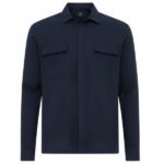 Genti Pharrel Relaxed Overshirt Navy