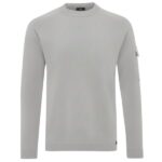 Genti Round Pocket Sweater Grijs