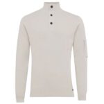 Genti Turtle 3 Buttons Sweater Beige