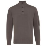 Genti Turtle 3 Buttons Sweater Bruin
