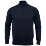 Genti Turtle Zip Sweater Navy