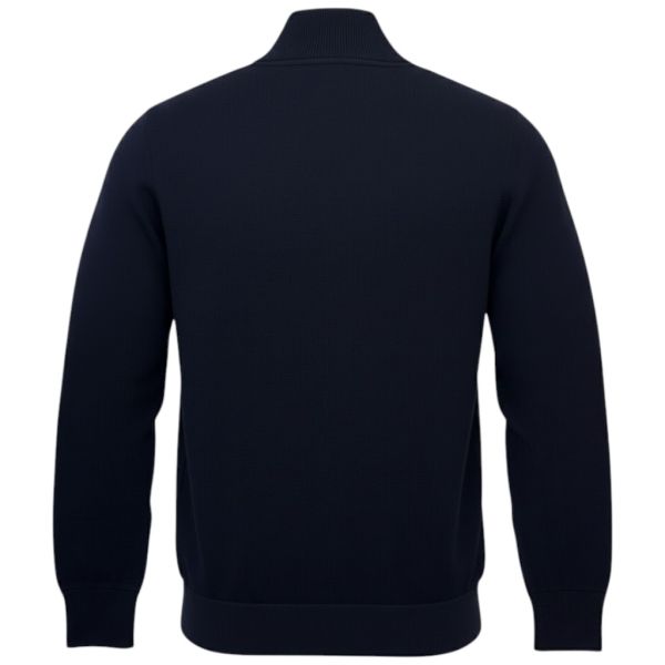 Genti Turtle Zip Sweater Navy