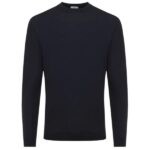 Gentiluomo Gold Round Sweater Navy