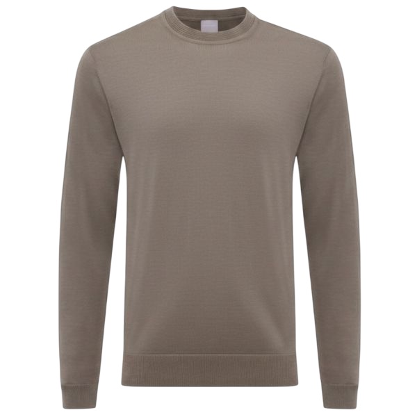 Gentiluomo Round Knit Sweater Bruin