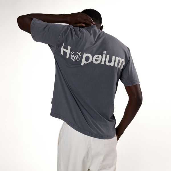 Hopeium Logo T-shirt Antraciet