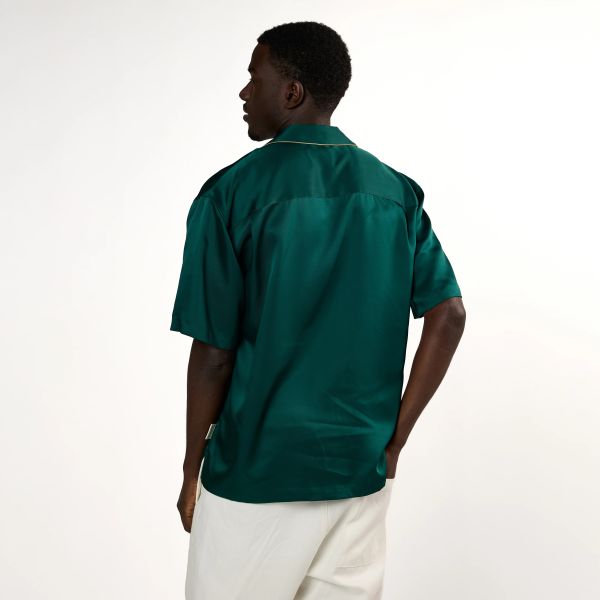 Hopeium Silk Heavily Bills Overhemd Donker Groen