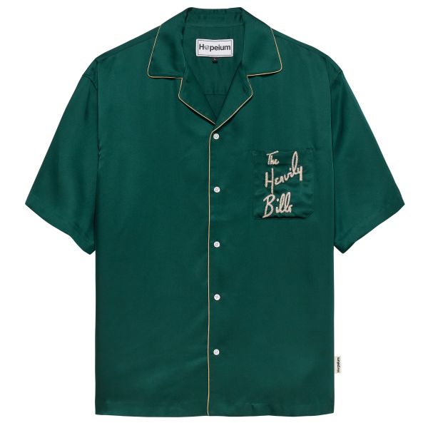 Hopeium Silk Heavily Bills Overhemd Donker Groen