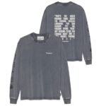 Hopeium Text Longsleeve T-shirt Antraciet