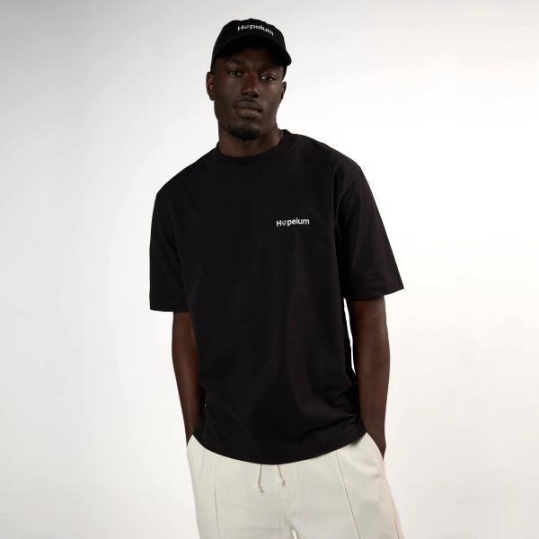Hopeium Text T-shirt Zwart