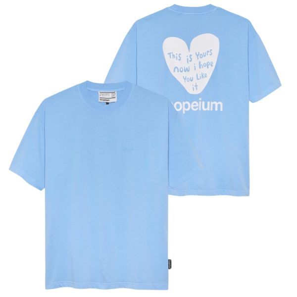 Hopeium This Is Yours T-shirt Licht Blauw