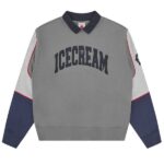 Icecream Collared Warm-Up Sweater Grijs