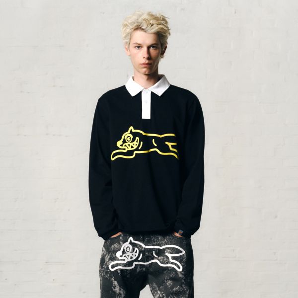 Icecream Running Dog Rugby Shirt Zwart