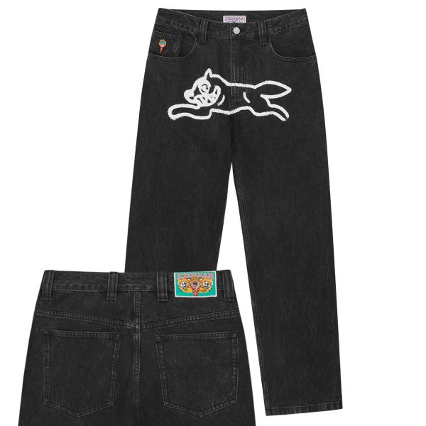 Icecream Spray Paint Running Dog Double Scoop Jeans Zwart