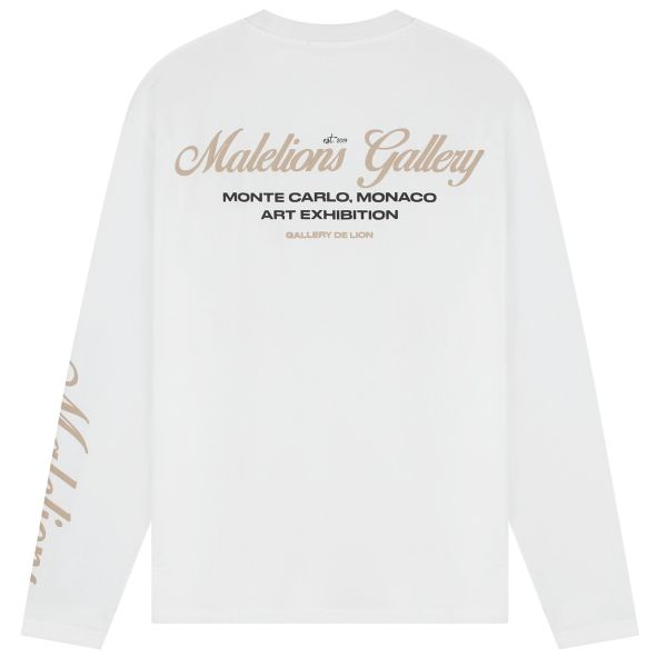 Malelions Gallery Longsleeve T-shirt Wit