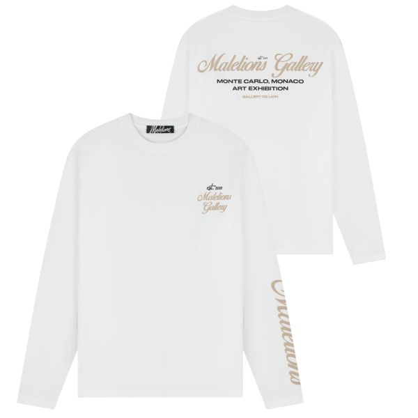 Malelions Gallery Longsleeve T-shirt Wit