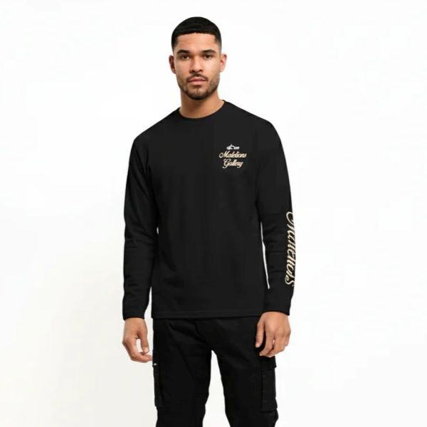 Malelions Gallery Longsleeve T-shirt Zwart