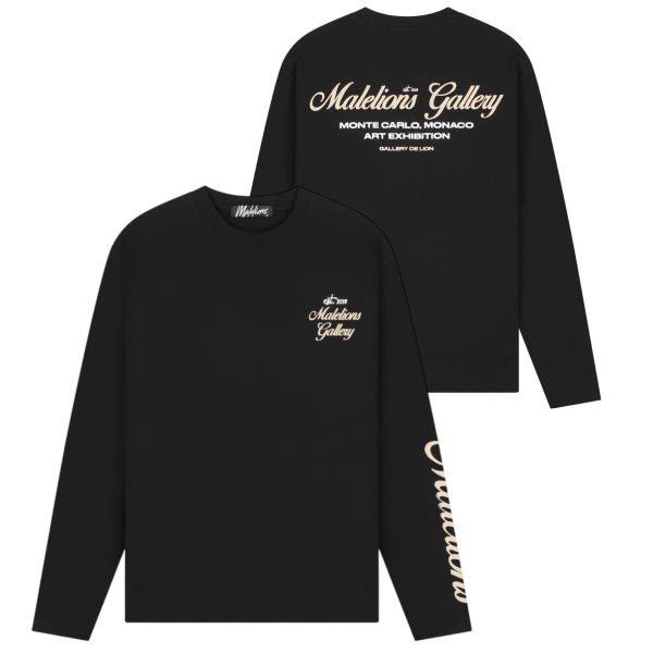 Malelions Gallery Longsleeve T-shirt Zwart