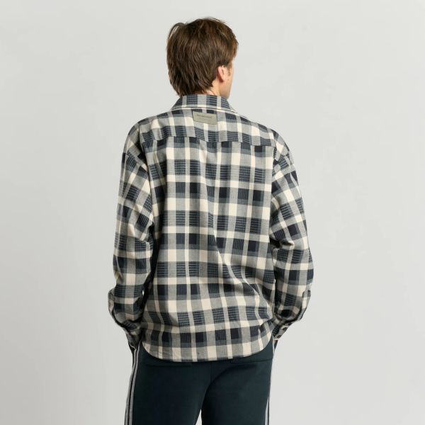 Mansour Checkered Overhemd Wit/Navy