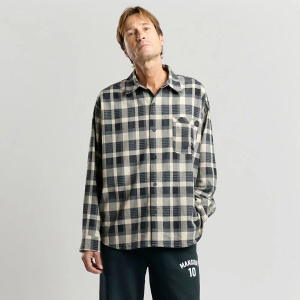 Mansour Checkered Overhemd Wit/Navy