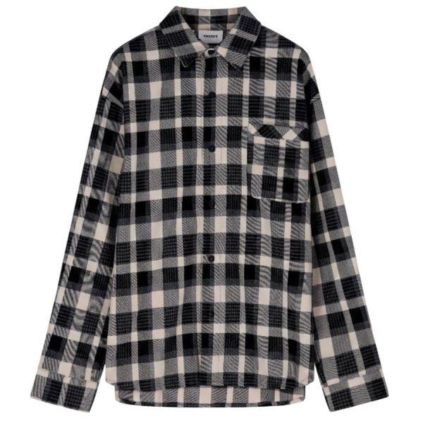 Mansour Checkered Overhemd Wit/Navy