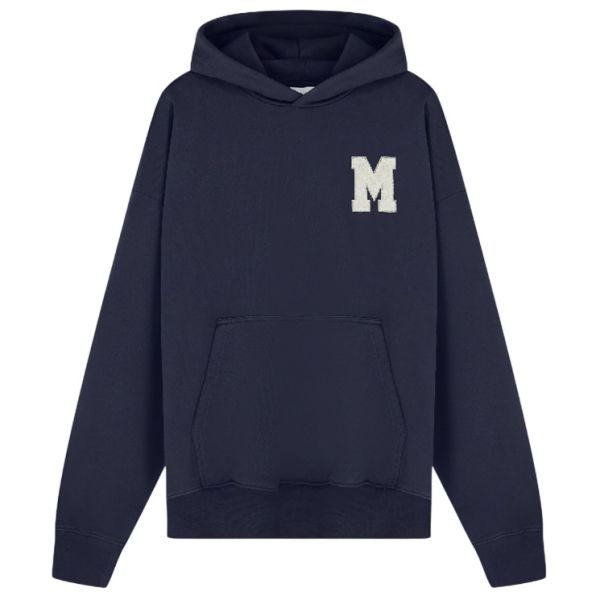 Mansour M Patch Hoodie Navy