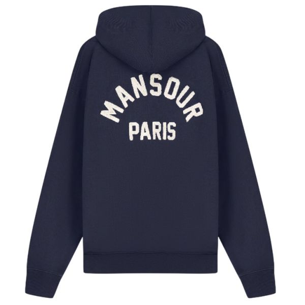 Mansour M Patch Hoodie Navy