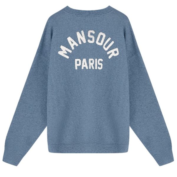 Mansour Paris College Sweater Blauw