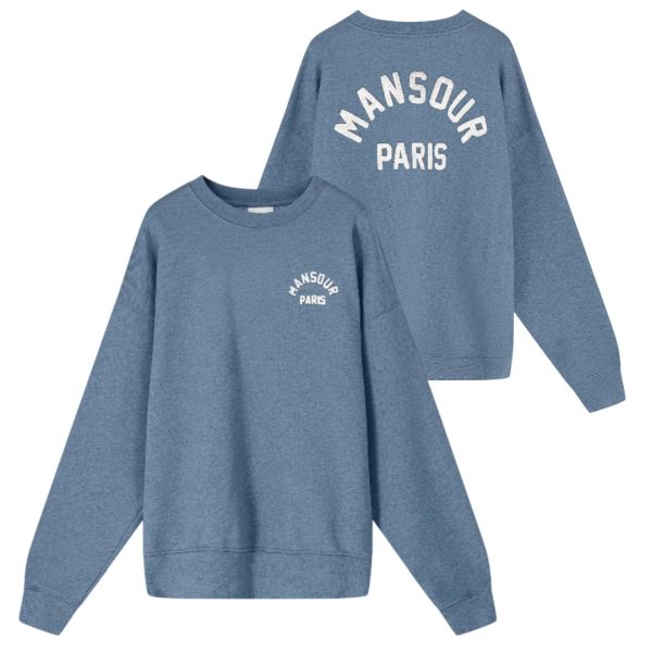 Mansour Paris College Sweater Blauw
