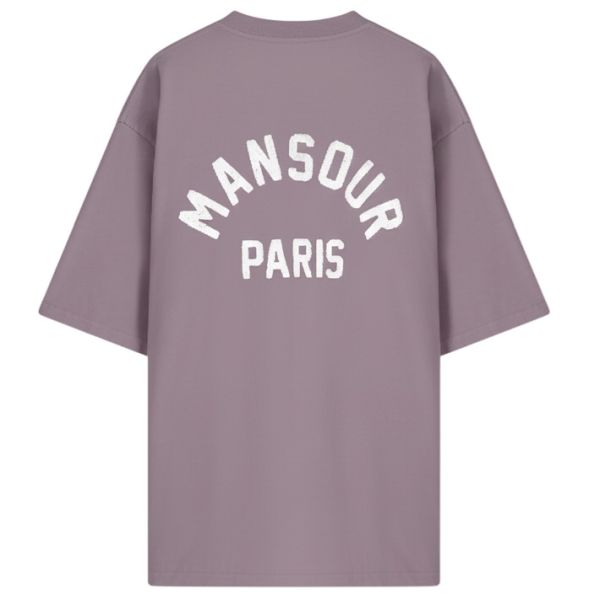 Mansour Paris College T-shirt Paars