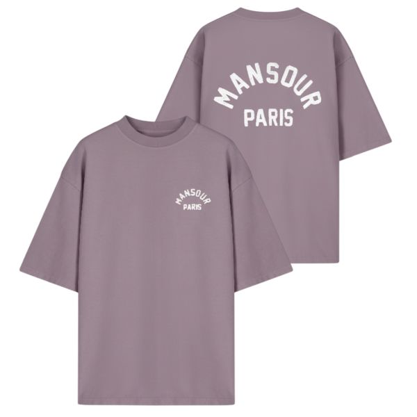 Mansour Paris College T-shirt Paars