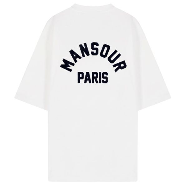 Mansour Paris College T-shirt Wit