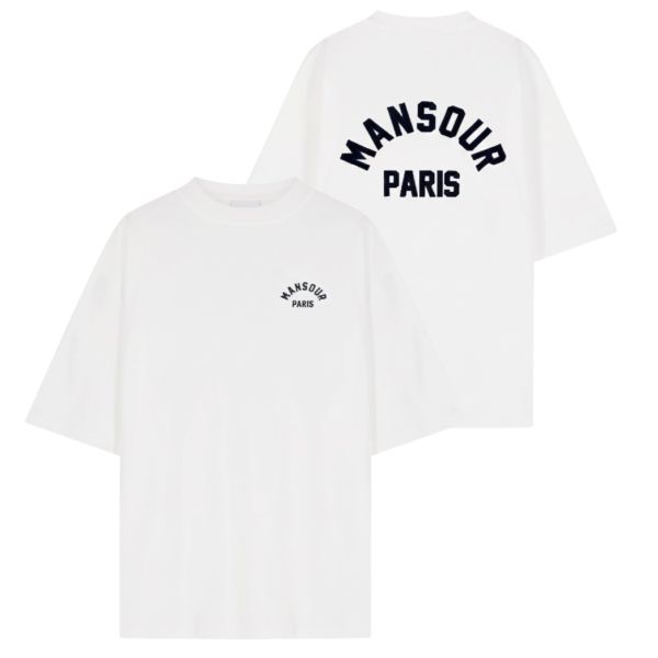 Mansour Paris College T-shirt Wit