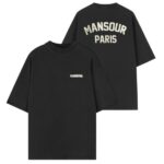Mansour Paris College T-shirt Zwart