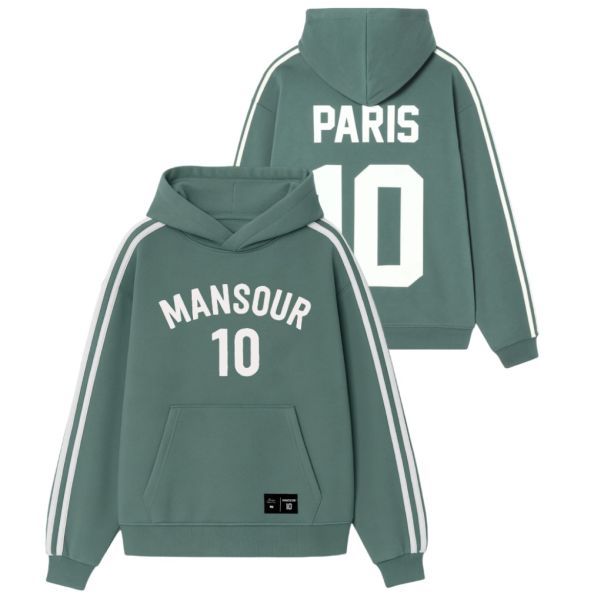Mansour Striped 10 Hoodie Groen