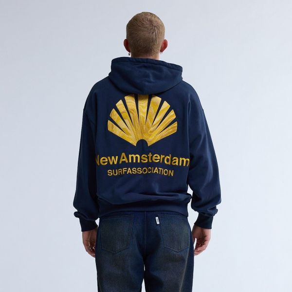 New Amsterdam Surf Association Logo Hoodie Navy
