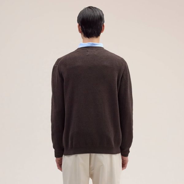 NN.07 Danny Knit Sweater Donker Bruin