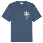 NN.07 Pedro EMB T-shirt Blauw