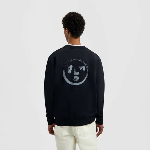 Olaf Brushstroke Face Sweater Zwart