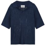 Olaf Face Logo Knit Polo Navy