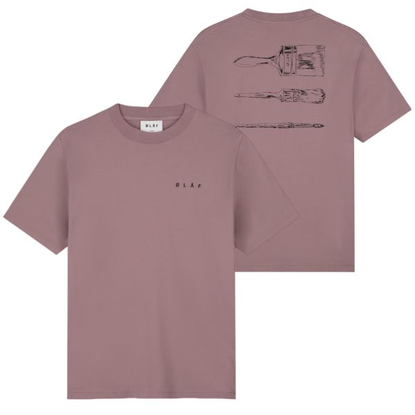 Olaf Paintbrush Graphic T-shirt Roze