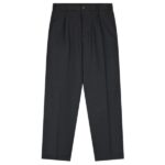 Olaf Regular Wool Blend Pleated Chino Antraciet